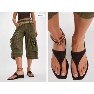 Jeffrey Campbell Pedestal Wedge Sandals | Coffee Suede | Size 10